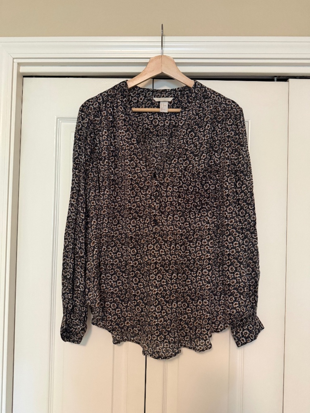H&M Floral Long Sleeve Blouse